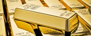 Bild von gegossenen Goldbarren